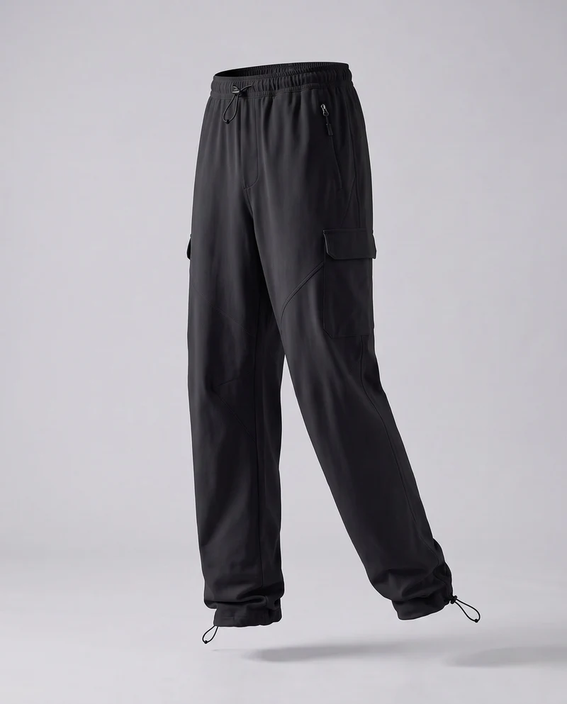 Frauen Weite Leinenlook Palazzo-Hosen mit Drawstring-Taille & Fließender Silhouette Nord Taschen