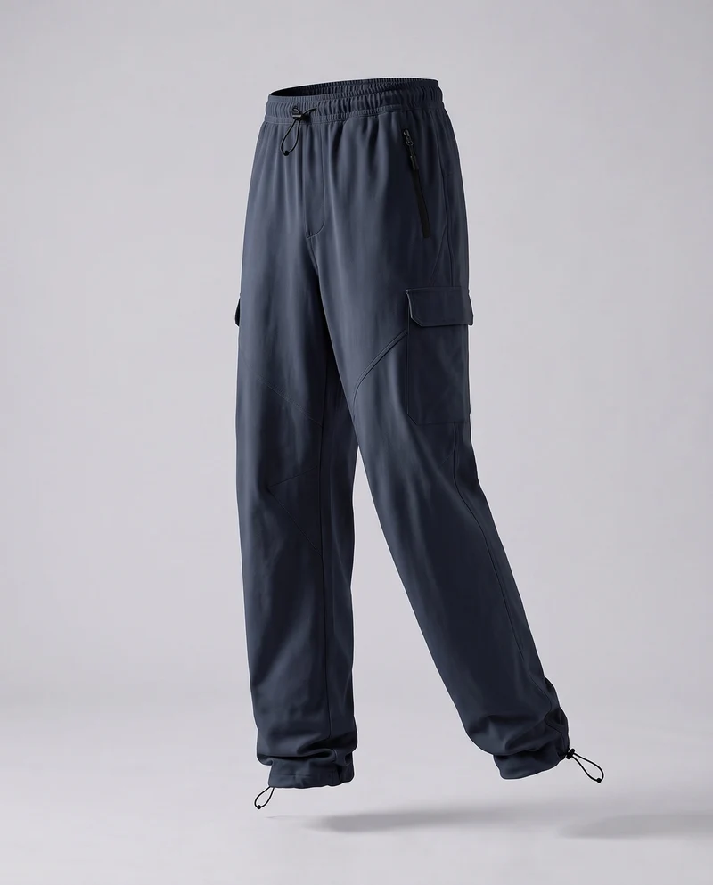 Frauen Weite Leinenlook Palazzo-Hosen mit Drawstring-Taille & Fließender Silhouette Nord Taschen