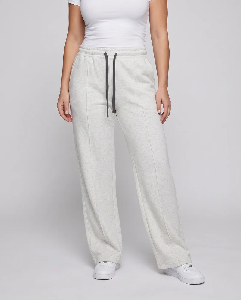 Frauenweite Lounge-Hosen mit hoher Taille, elastischem Bund und Kordelzug Nord Taschen