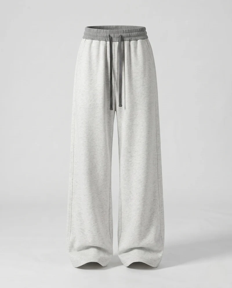 Frauenweite Lounge-Hosen mit hoher Taille, elastischem Bund und Kordelzug Nord Taschen