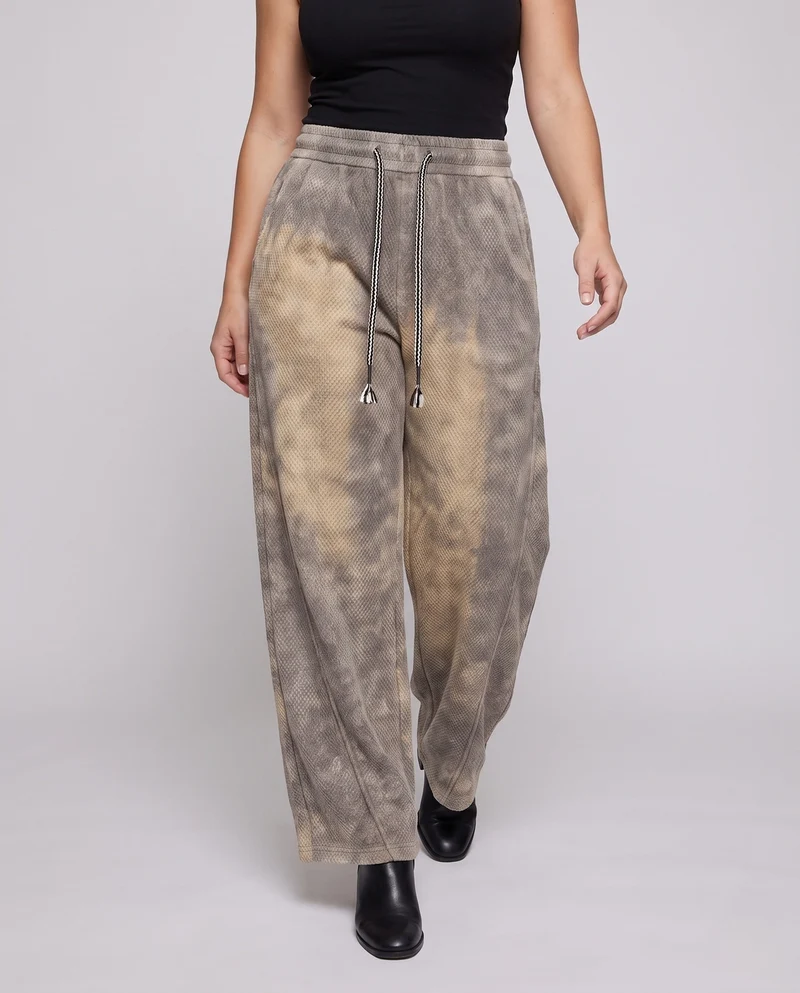 Damen Weite Plüsch-Fleece-Loungehosen mit Elastischem Bund und Patten-Tasche Nord Taschen
