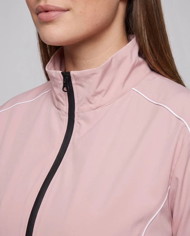 Frauen Zwei-Teilig Leichtgewicht Trainingsset mit Windjacke, Reflektierenden Paspeln & Schmal zulaufenden Jogginghosen Nord Taschen
