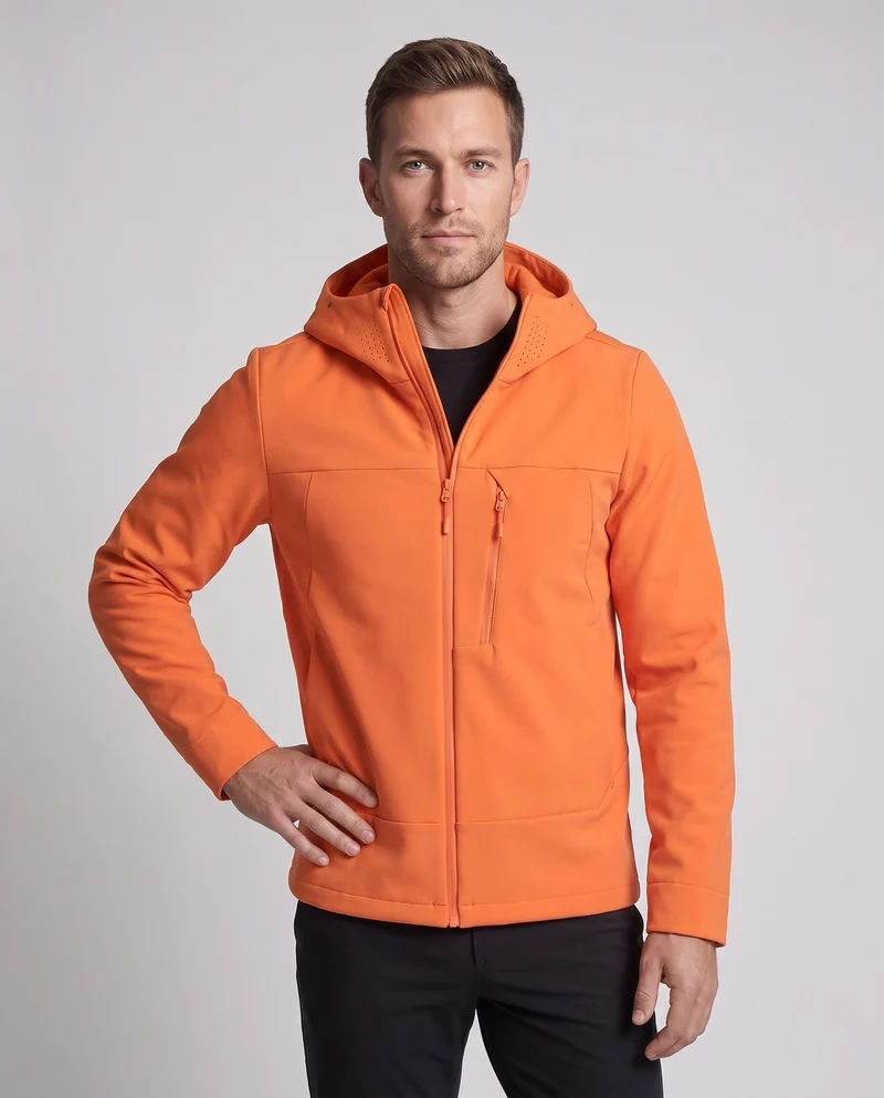 Herren Atmungsaktive Softshell-Jacke mit Ergonomischer Kapuze, Reißverschluss-Brusttasche & Verlängertem Rückenbund Nord Taschen