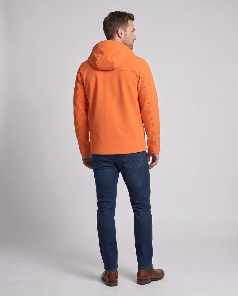 Herren Atmungsaktive Softshell-Jacke mit Ergonomischer Kapuze, Reißverschluss-Brusttasche & Verlängertem Rückenbund Nord Taschen