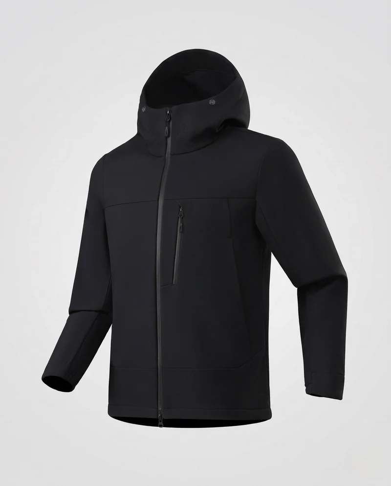 Herren Atmungsaktive Softshell-Jacke mit Ergonomischer Kapuze, Reißverschluss-Brusttasche & Verlängertem Rückenbund Nord Taschen