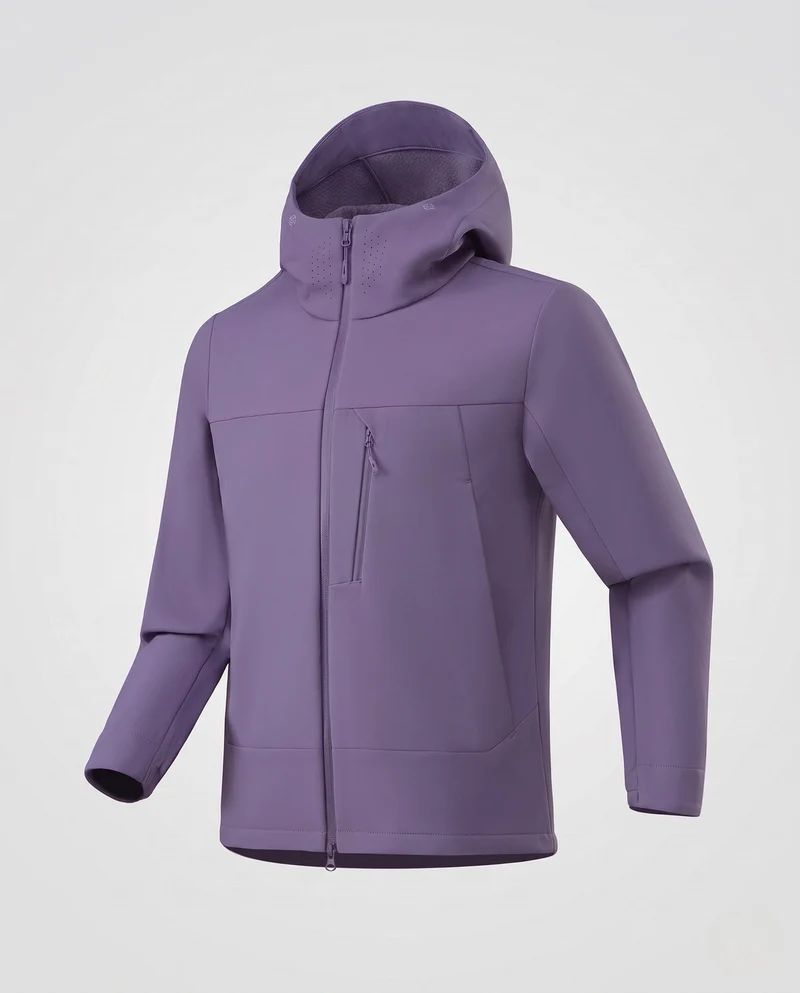 Herren Atmungsaktive Softshell-Jacke mit Ergonomischer Kapuze, Reißverschluss-Brusttasche & Verlängertem Rückenbund Nord Taschen