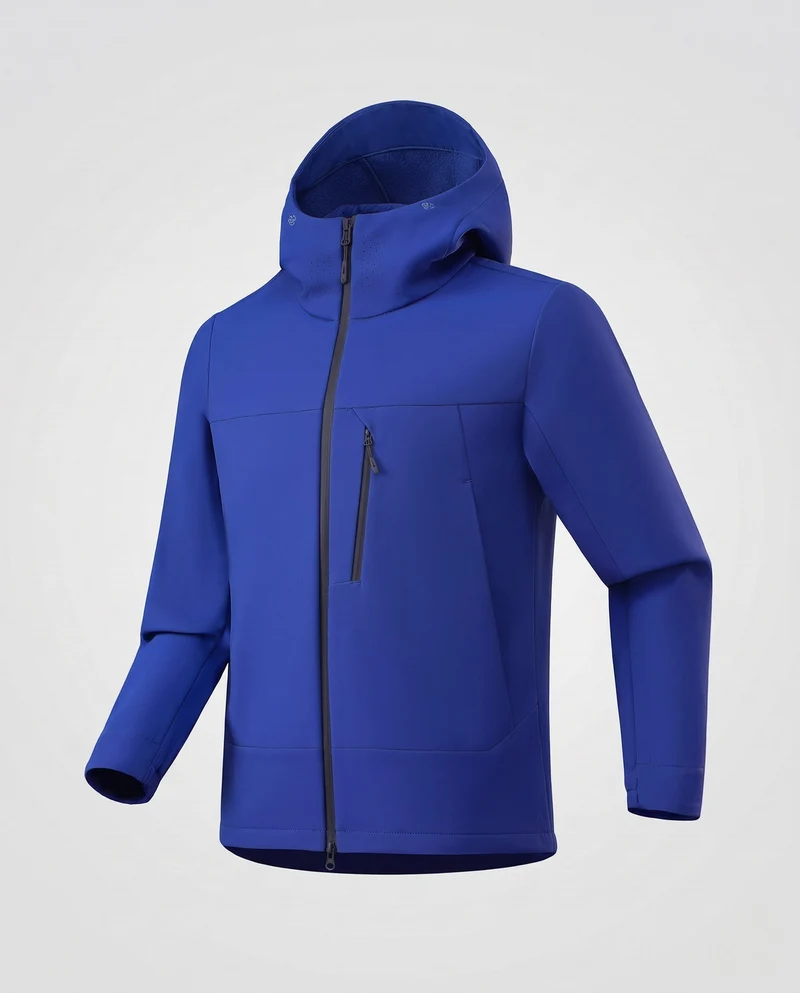 Herren Atmungsaktive Softshell-Jacke mit Ergonomischer Kapuze, Reißverschluss-Brusttasche & Verlängertem Rückenbund Nord Taschen