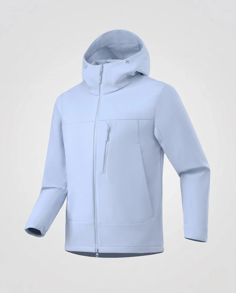 Herren Atmungsaktive Softshell-Jacke mit Ergonomischer Kapuze, Reißverschluss-Brusttasche & Verlängertem Rückenbund Nord Taschen