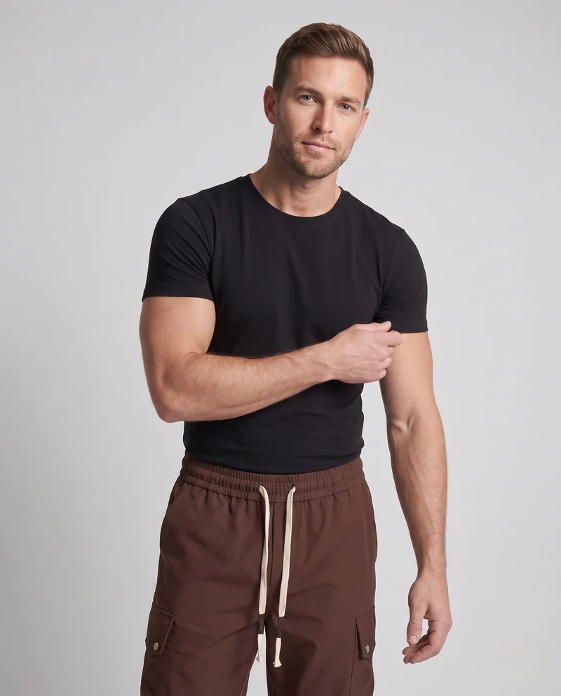 Herren Baggy Cargo Hose mit elastischem Tunnelzug, multifunktionalen Taschen & entspannter Silhouette Nord Taschen