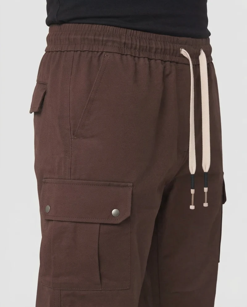 Herren Baggy Cargo Hose mit elastischem Tunnelzug, multifunktionalen Taschen & entspannter Silhouette Nord Taschen