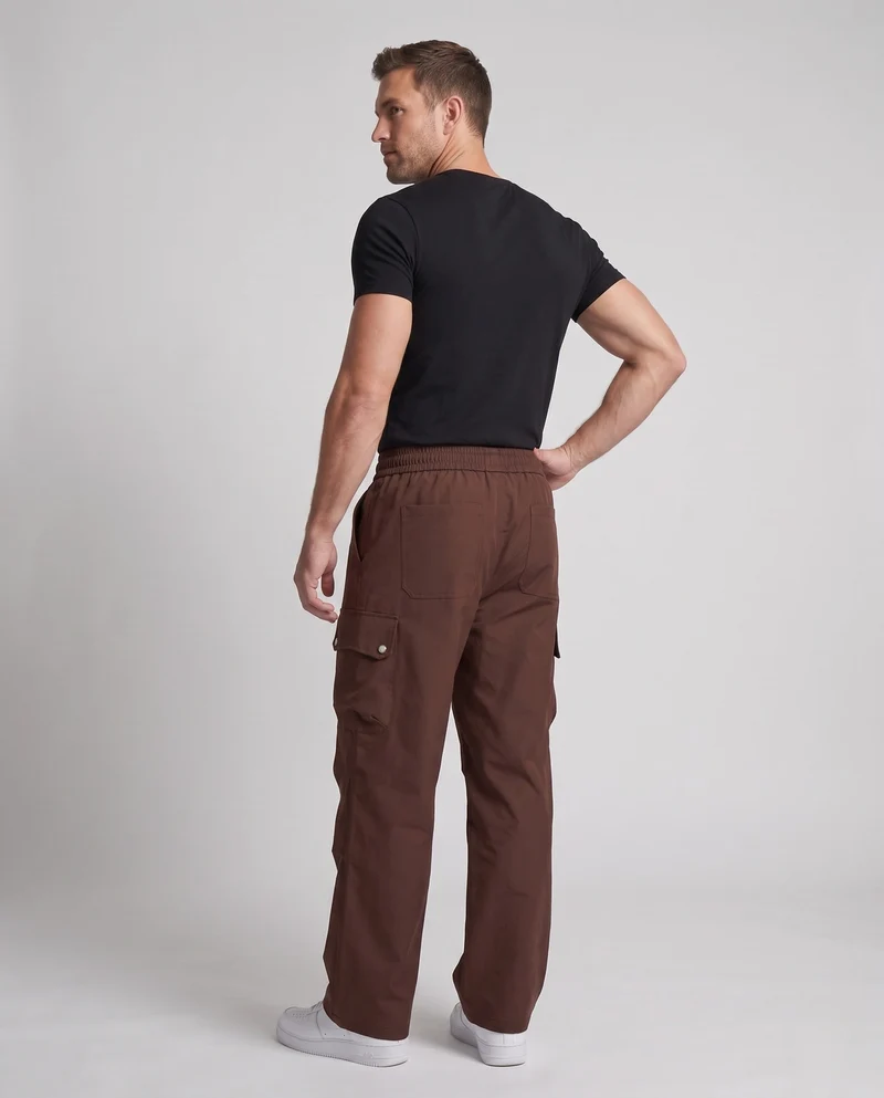 Herren Baggy Cargo Hose mit elastischem Tunnelzug, multifunktionalen Taschen & entspannter Silhouette Nord Taschen