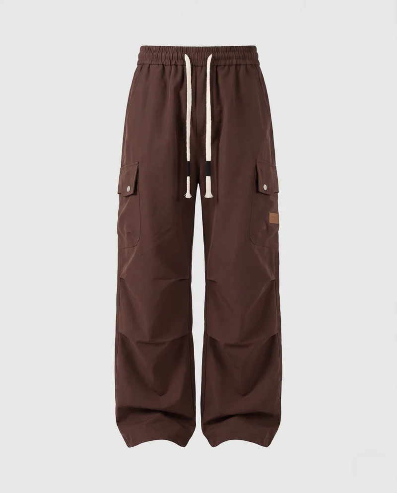 Herren Baggy Cargo Hose mit elastischem Tunnelzug, multifunktionalen Taschen & entspannter Silhouette Nord Taschen