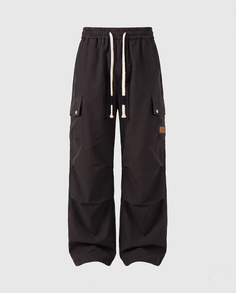 Herren Baggy Cargo Hose mit elastischem Tunnelzug, multifunktionalen Taschen & entspannter Silhouette Nord Taschen