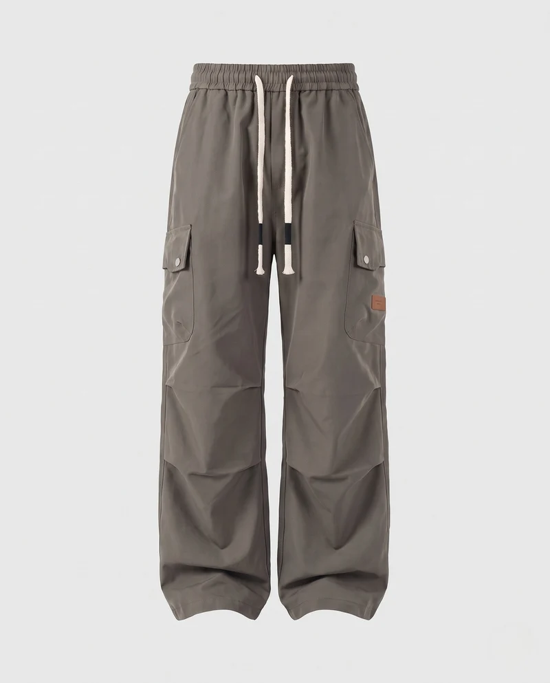 Herren Baggy Cargo Hose mit elastischem Tunnelzug, multifunktionalen Taschen & entspannter Silhouette Nord Taschen