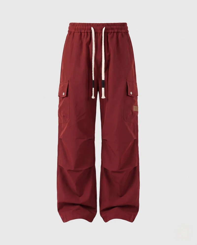 Herren Baggy Cargo Hose mit elastischem Tunnelzug, multifunktionalen Taschen & entspannter Silhouette Nord Taschen