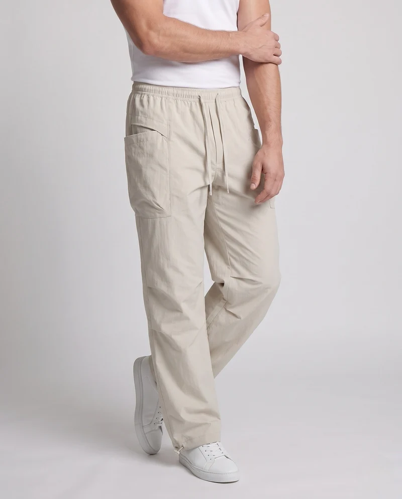 Herren Baggy-Tech-Cargo-Hosen mit elastischem Kordelzugbund, übergroßen Taschen & verstellbarem Saum Nord Taschen