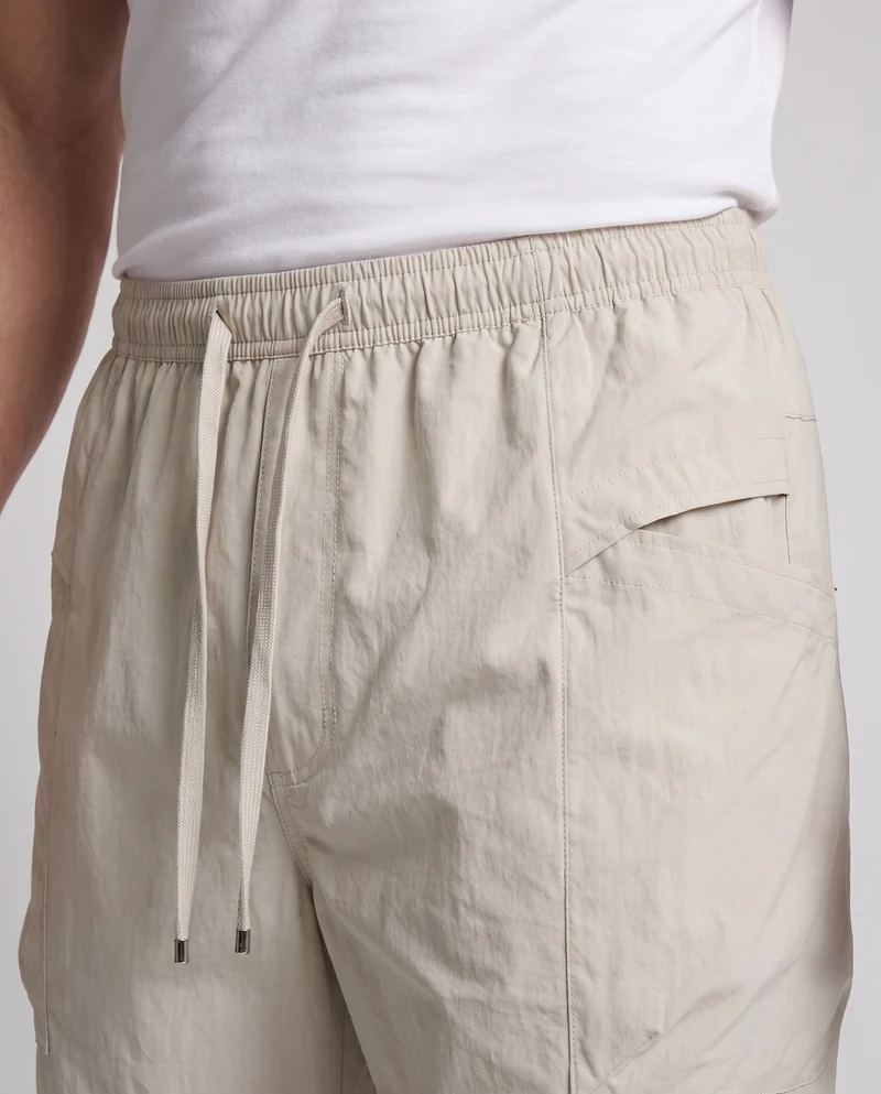 Herren Baggy-Tech-Cargo-Hosen mit elastischem Kordelzugbund, übergroßen Taschen & verstellbarem Saum Nord Taschen