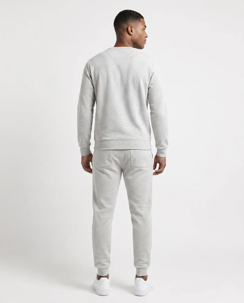 Herren Strukturierter Rundhals-Pullover aus leichtem strukturiertem Strick Nord Taschen