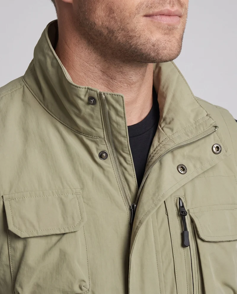 Herren Multifunktionale Utility-Weste mit mehreren Taschen und Stehkragen Nord Taschen