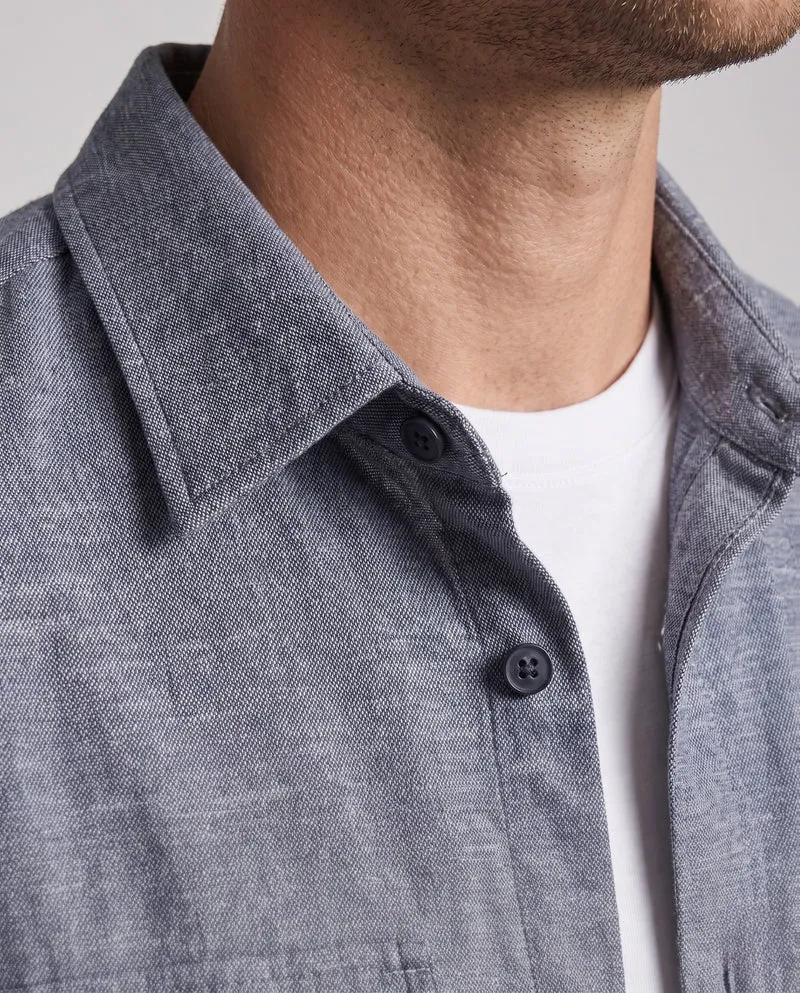 Herren-Überhemdjacke im Utility-Look mit aufgesetzten Brusttaschen und lockerer Passform Nord Taschen