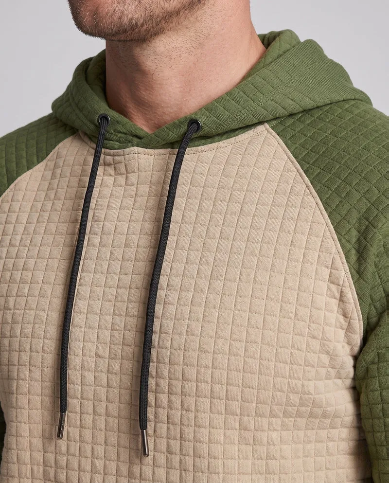 Herren Raglan Hoodie mit strukturiertem Waffel-Look und kontrastierenden Ärmeln Nord Taschen