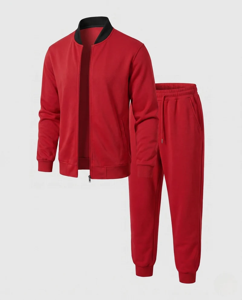 Herren Reisekit Bomberjacke mit entspannten Jogginghosen aus strukturiertem Fleece Nord Taschen
