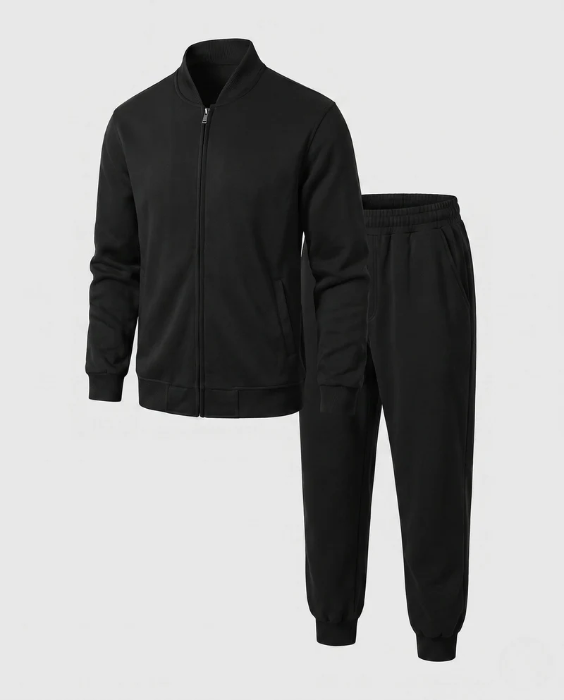 Herren Reisekit Bomberjacke mit entspannten Jogginghosen aus strukturiertem Fleece Nord Taschen