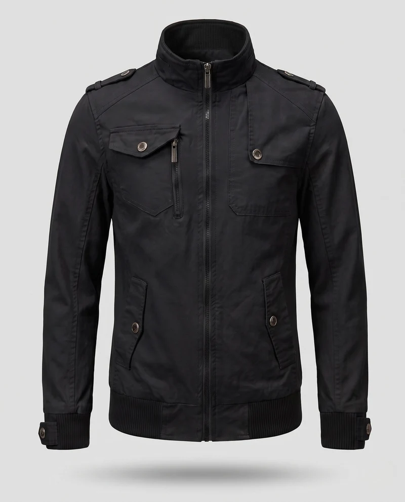 Herren Field Overshirt Jacke im Utility-Stil mit Reißverschluss, mehreren Taschen & gerippten Abschlüssen Nord Taschen