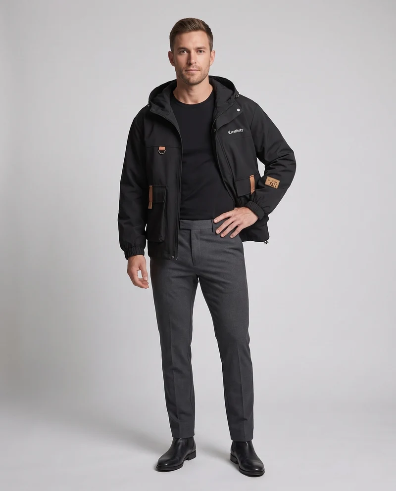 Männer Funktionale Kapuzen-Feldjacke Nord Taschen