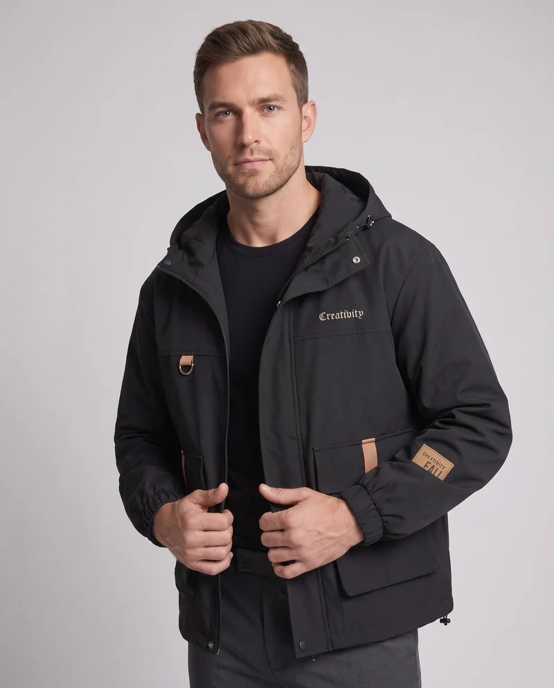 Männer Funktionale Kapuzen-Feldjacke Nord Taschen