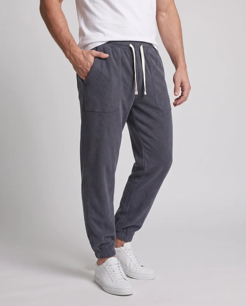Herren Corduroy Jogginghose mit weichem Fleece-Futter, Kordelzug und elastischem Taillenbund Nord Taschen