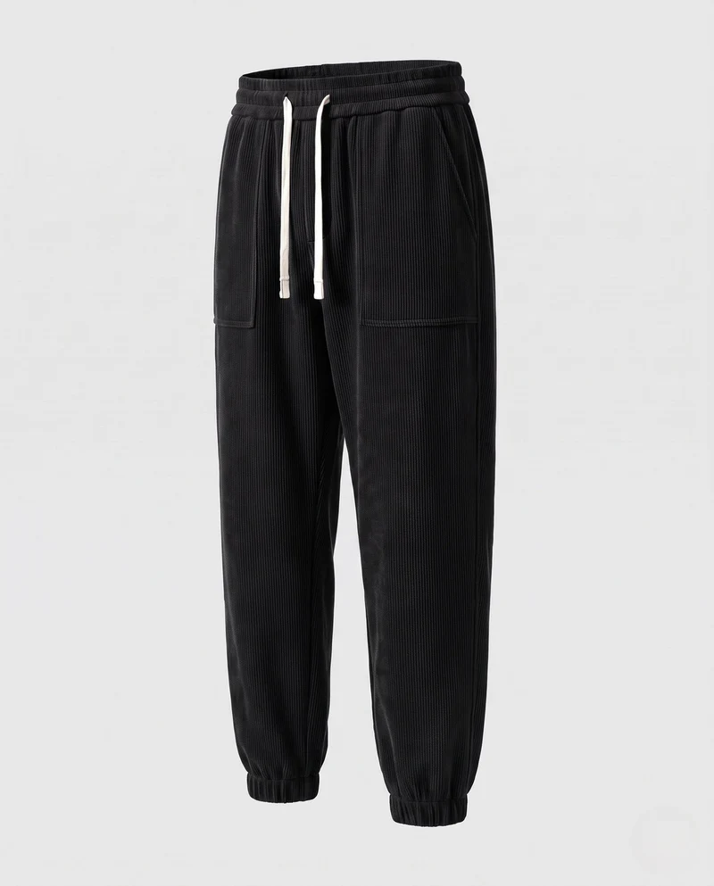 Herren Corduroy Jogginghose mit weichem Fleece-Futter, Kordelzug und elastischem Taillenbund Nord Taschen