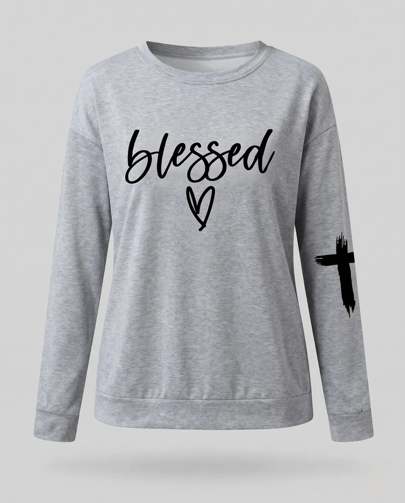 Damen Langarmshirt mit abstraktem Marmorprint und schimmernden Goldakzenten Nord Taschen