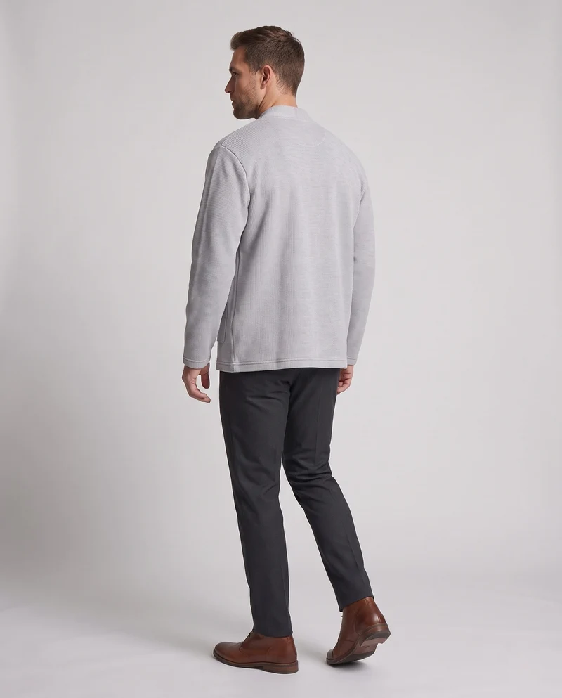Herren Oversize Cardigan aus Waffelstrick mit V-Ausschnitt, aufgesetzten Taschen & boxy Silhouette Nord Taschen