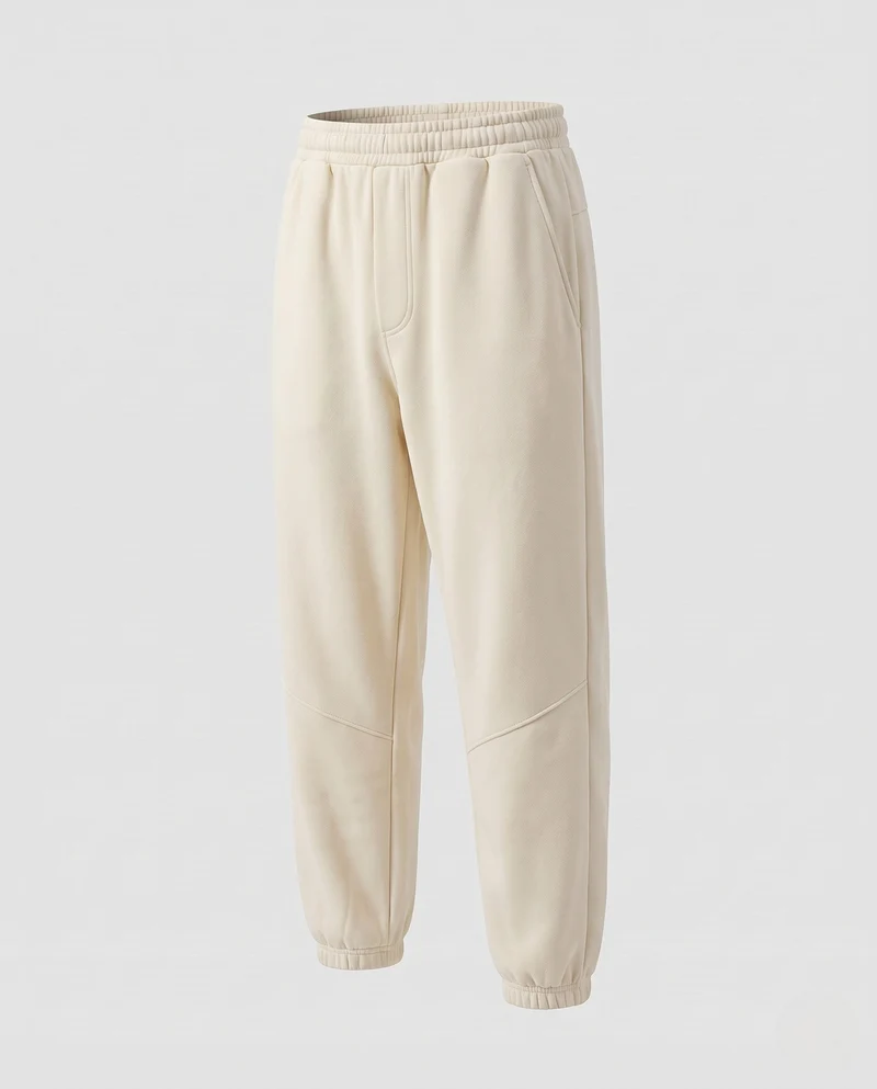 Männliche gepolsterte Fleece-Jogginghosen mit verstärkten Kniebereichen, elastischem Bund und Bündeln am Fuß Nord Taschen