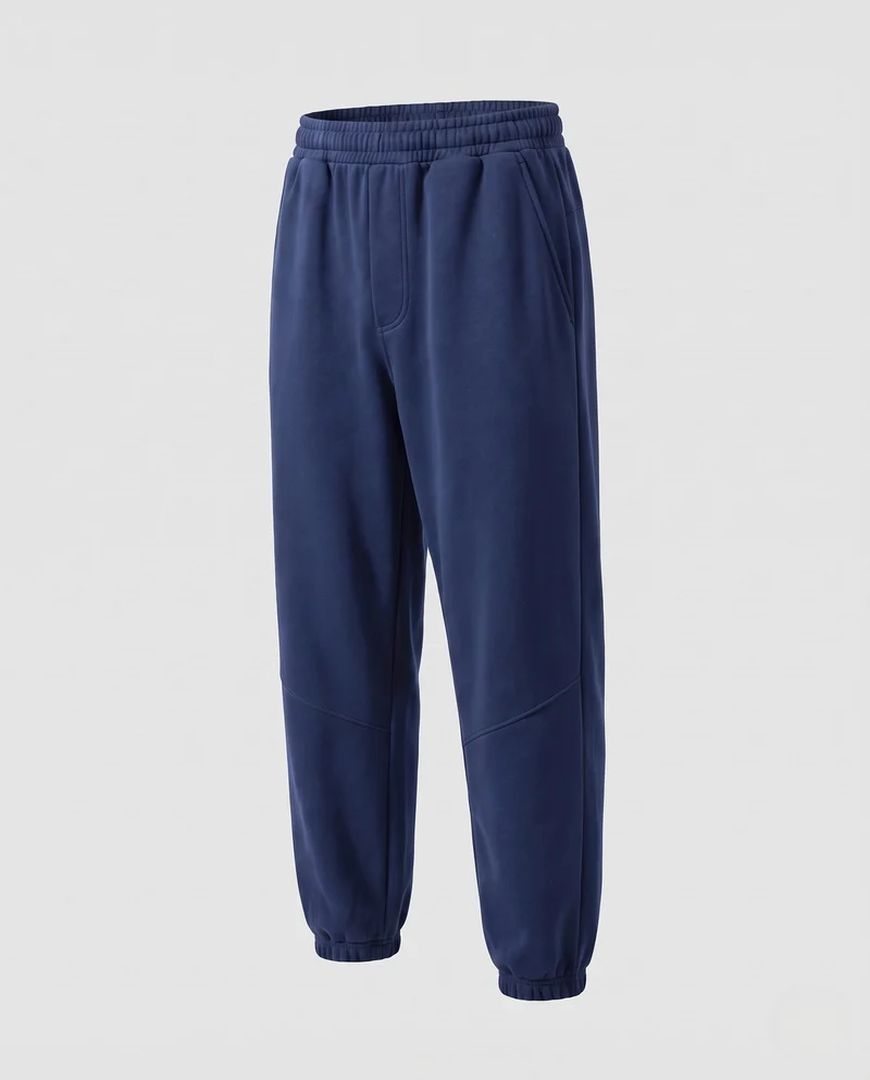 Männliche gepolsterte Fleece-Jogginghosen mit verstärkten Kniebereichen, elastischem Bund und Bündeln am Fuß Nord Taschen