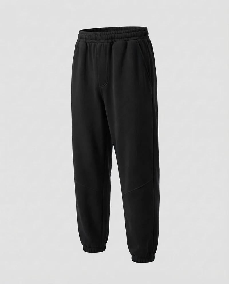 Männliche gepolsterte Fleece-Jogginghosen mit verstärkten Kniebereichen, elastischem Bund und Bündeln am Fuß Nord Taschen