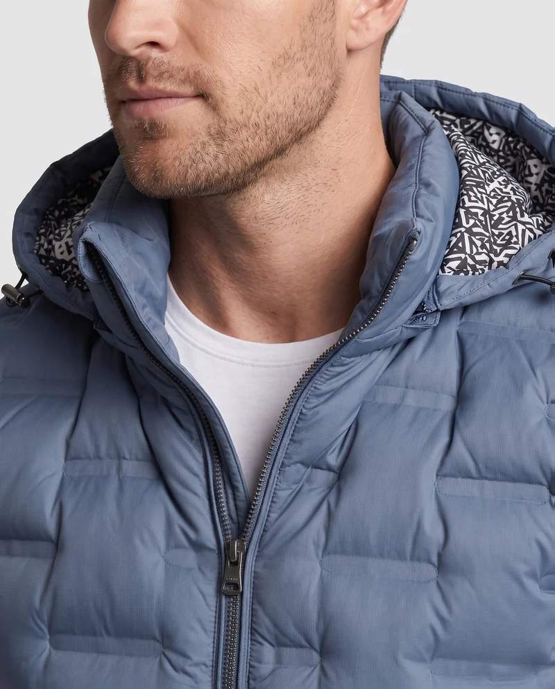 Herren gepolstertes Steppweste mit Kapuze und winddichter Thermofüllung Nord Taschen