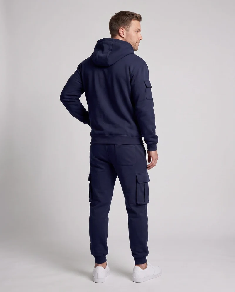 Herren Modern Cargo Jogging Set mit Hoodie und Cargo Jogginghose Nord Taschen