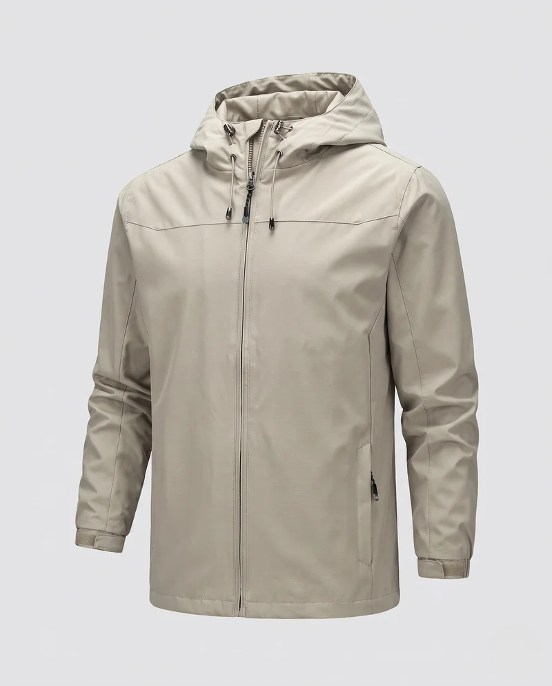Herren Wasserabweisende Kapuzen Softshelljacke mit Verstellbaren Bündchen und Versteckten Reißverschlusstaschen Nord Taschen