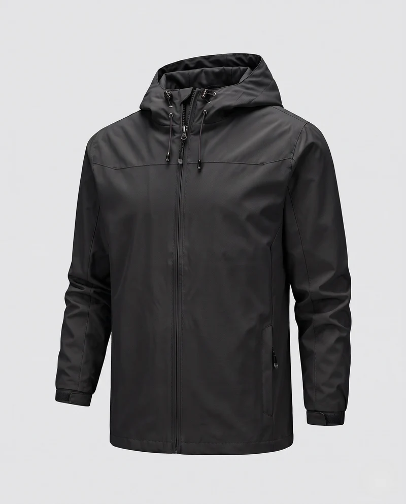 Herren Wasserabweisende Kapuzen Softshelljacke mit Verstellbaren Bündchen und Versteckten Reißverschlusstaschen Nord Taschen