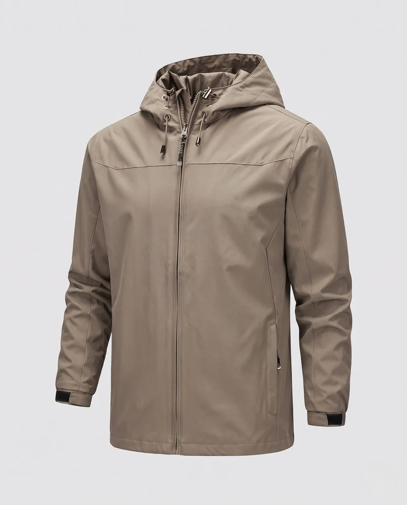 Herren Wasserabweisende Kapuzen Softshelljacke mit Verstellbaren Bündchen und Versteckten Reißverschlusstaschen Nord Taschen