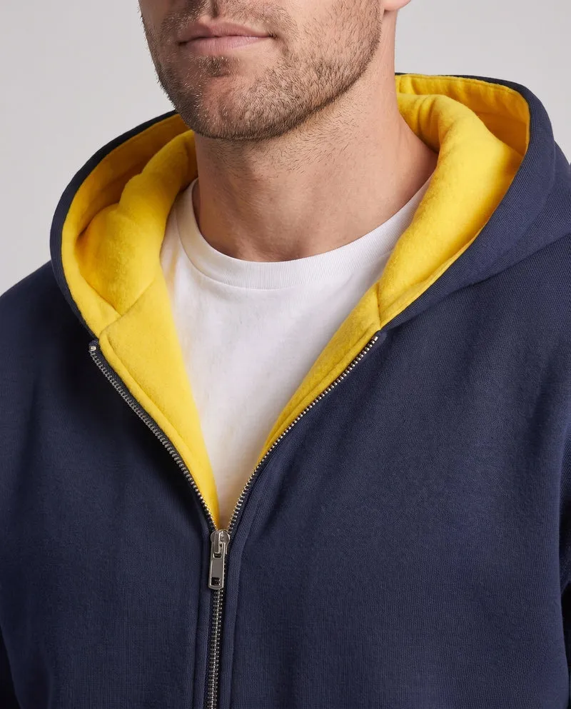 Herren Oversize Hoodie Jacke mit wärmendem Teddyfleece-Futter & durchgehendem Reißverschluss Nord Taschen