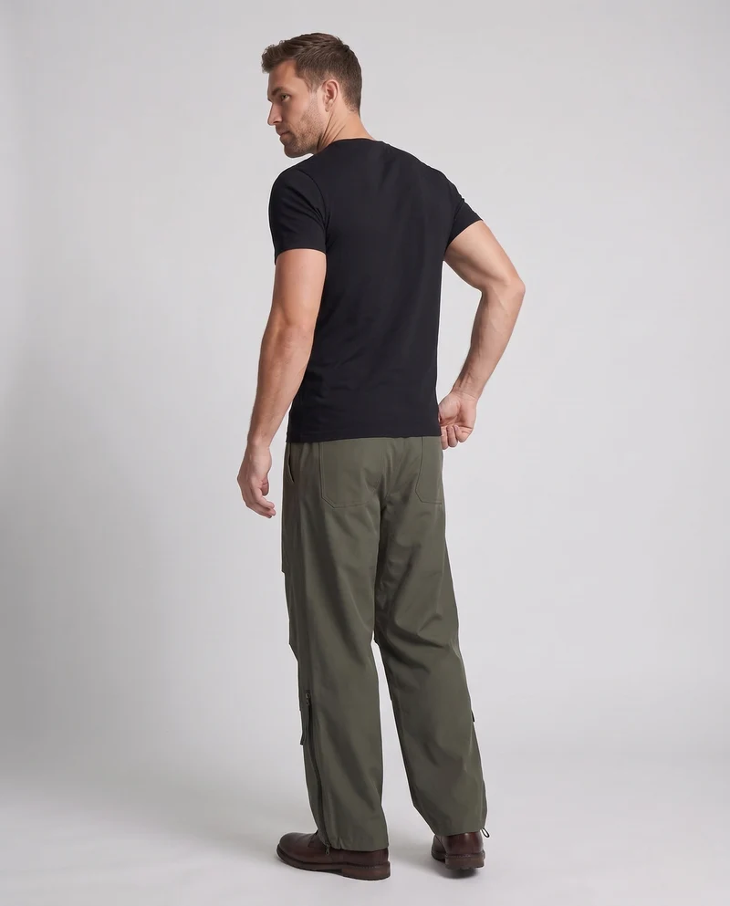 Herren Übergröße Nylon Cargo Baggy Hosen mit elastischem Kordelzugbund, multifunktionalen Taschen & verstellbarem Saum Nord Taschen