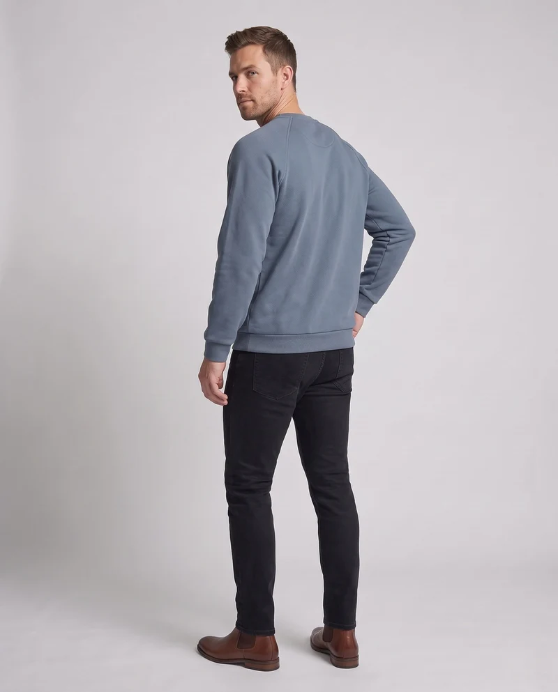 Herren Oversize Rundhals-Sweatshirt mit Thermofleece-Innenfutter Nord Taschen