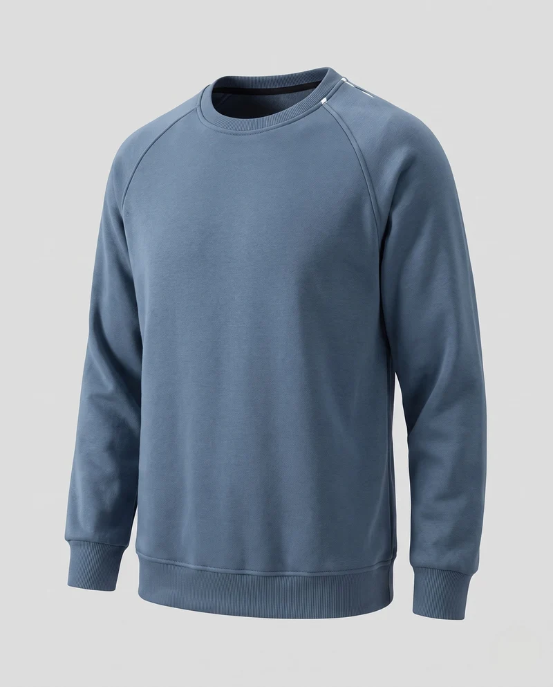 Herren Oversize Rundhals-Sweatshirt mit Thermofleece-Innenfutter Nord Taschen