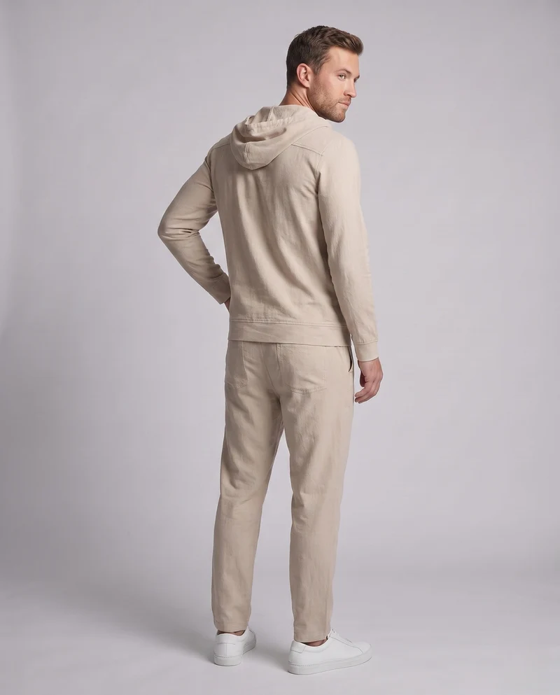 Herren Leichte Hoodie und Relax Pants Set aus Leinenmischung Nord Taschen