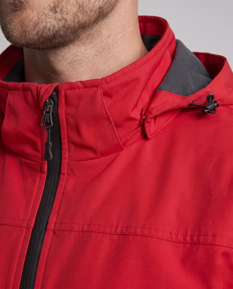 Minimalistische Softshell-Regenjacke für Herren mit Kordelzugkapuze und feuchtigkeitsableitender Membran Nord Taschen