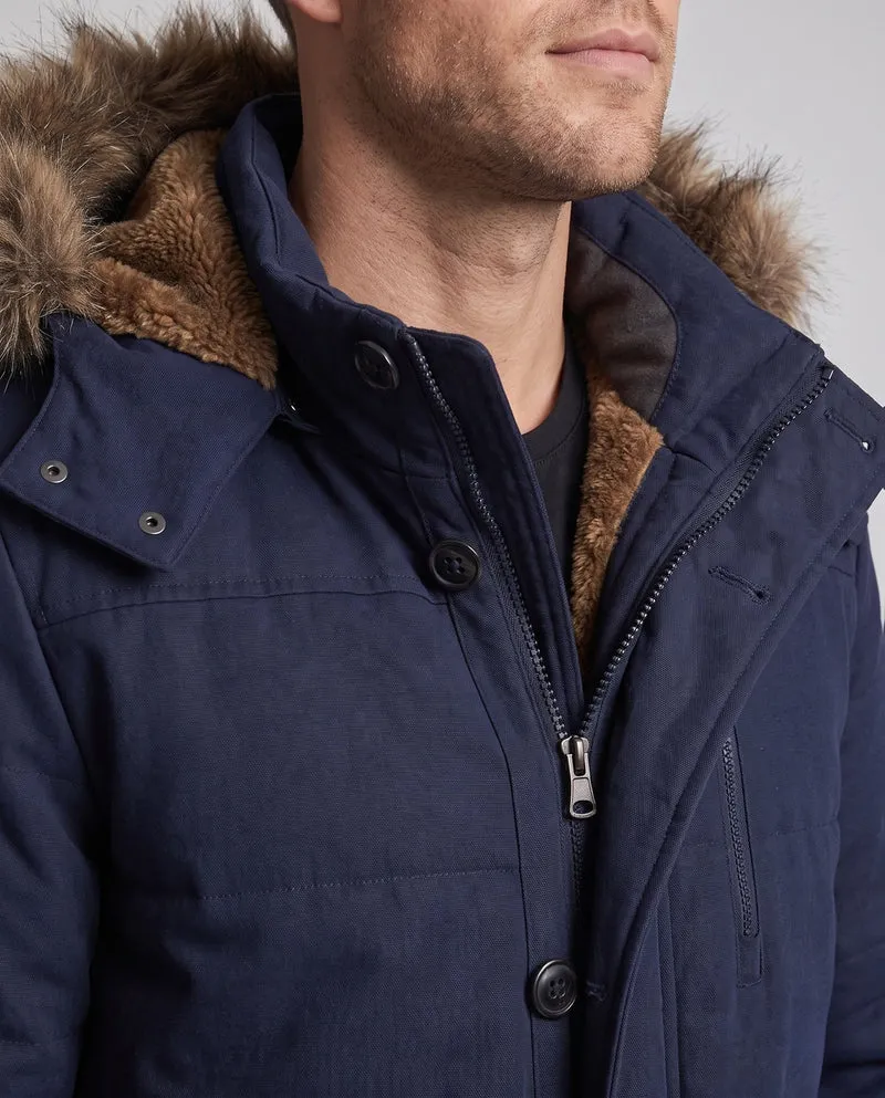 Herren-Parka mit Teddyfutter und Kapuze aus Kunstfell Nord Taschen