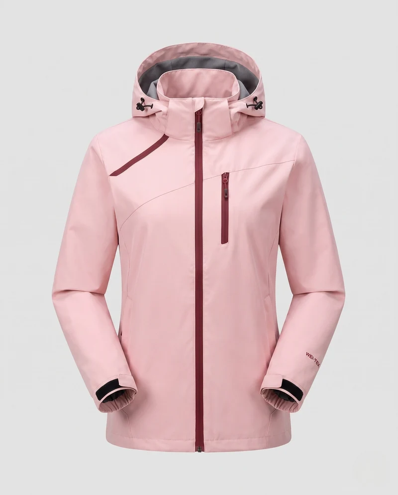 Herren Leichte Wasserdichte Outdoor-Jacke mit Kapuze und Winddichter Membran Nord Taschen